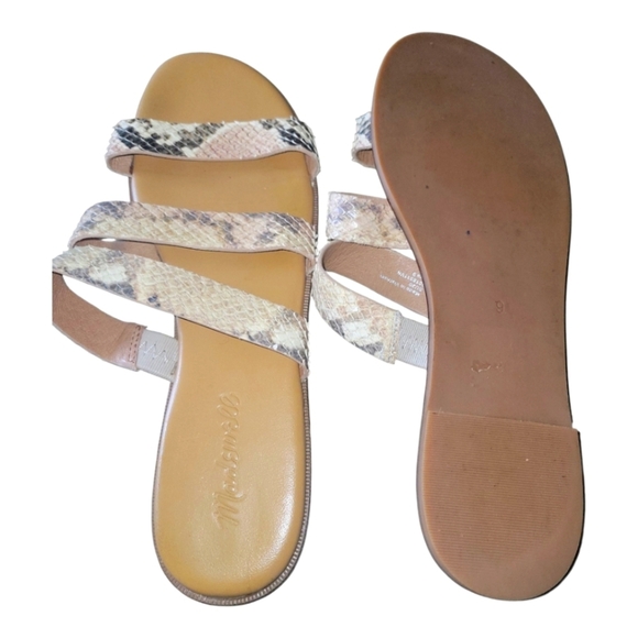 Madewell IIiana Women's Snakeskin Embossed Pattern Sandals Sz 9 - Picture 2 of 7